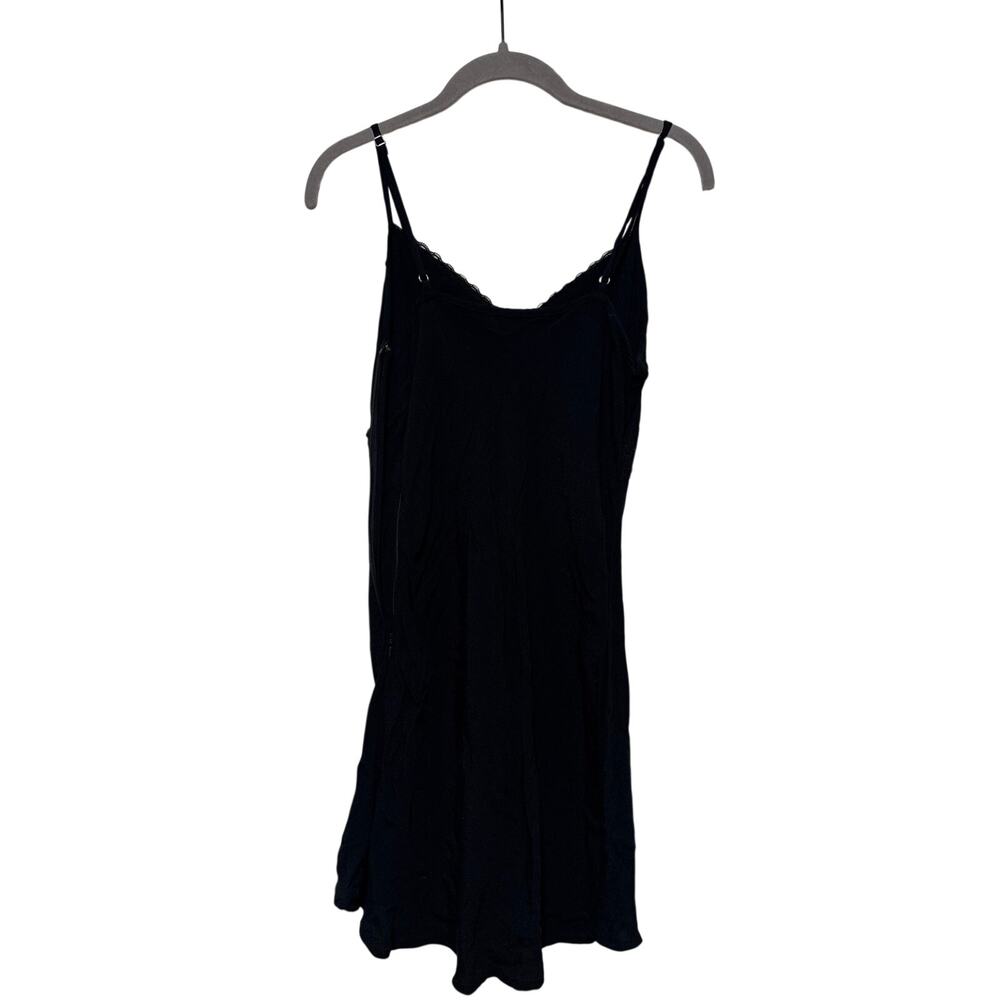 Forever 21 Black Lace Trim Slip Dress M - Picture 7 of 7